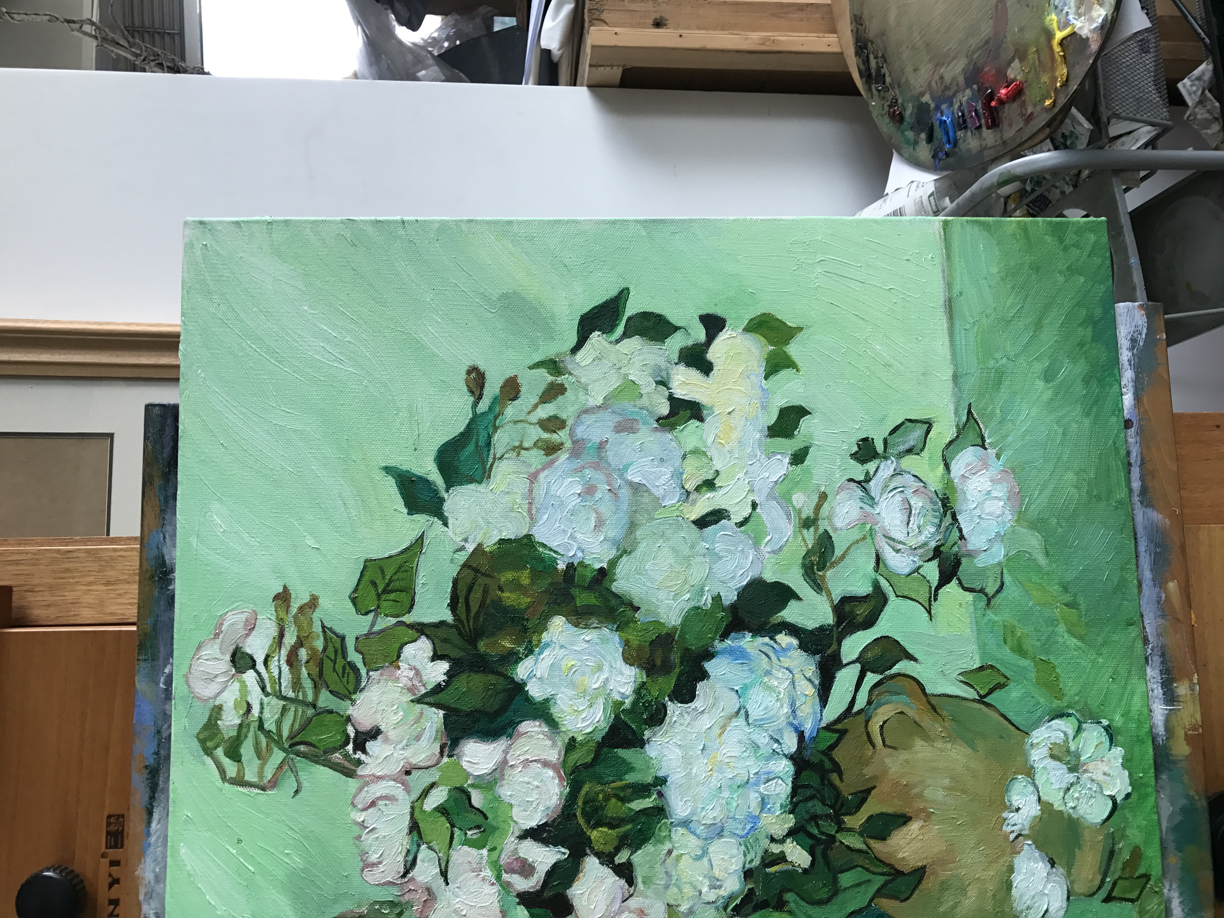 Play on Van Gogh's famous painting and his ear